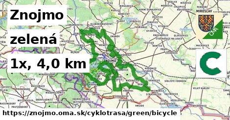 Znojmo Cyklotrasy zelená bicycle