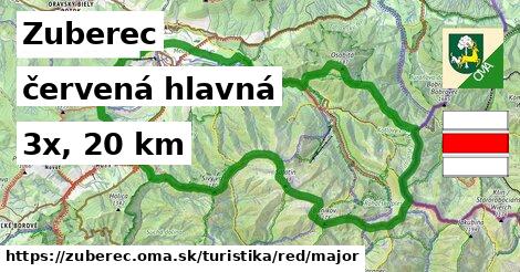 Zuberec Turistické trasy červená hlavná