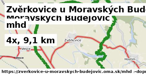 Zvěrkovice u Moravských Budějovic Doprava  