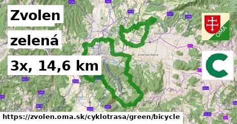 Zvolen Cyklotrasy zelená bicycle