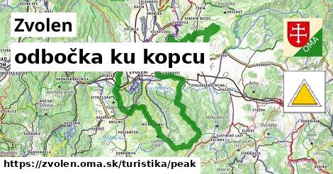 Zvolen Turistické trasy odbočka ku kopcu 