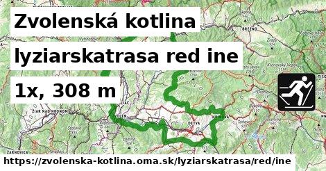 Zvolenská kotlina Lyžiarske trasy červená iná