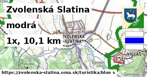 Zvolenská Slatina Turistické trasy modrá 