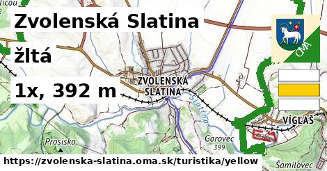 Zvolenská Slatina Turistické trasy žltá 