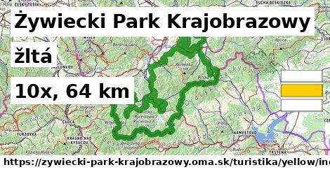 Żywiecki Park Krajobrazowy Turistické trasy žltá iná