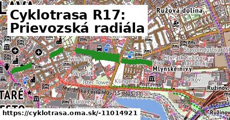 Cyklotrasa R17: Prievozská radiála