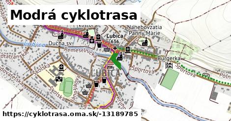 Modrá cyklotrasa