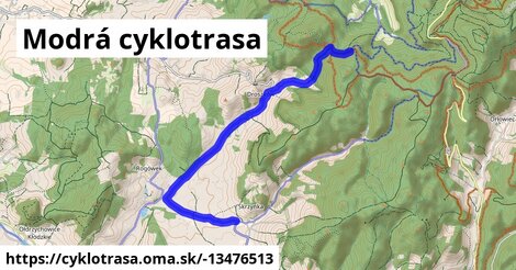 Modrá cyklotrasa