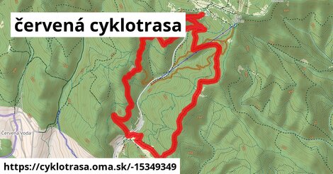 červená cyklotrasa