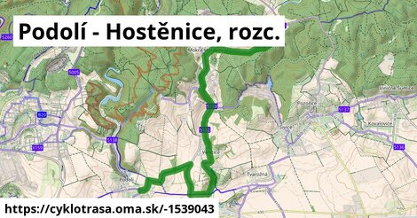 Podolí - Hostěnice, rozc.