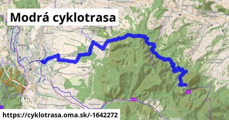 Modrá cyklotrasa