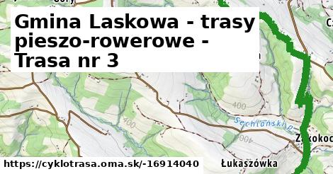 Gmina Laskowa - trasy pieszo-rowerowe - Trasa nr 3