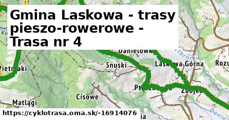 Gmina Laskowa - trasy pieszo-rowerowe - Trasa nr 4