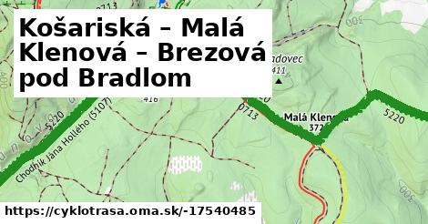 Košariská – Malá Klenová – Brezová pod Bradlom