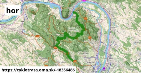 Horizont kerékpáros útvonal (15. Visegrád-Budapest (Pilis))