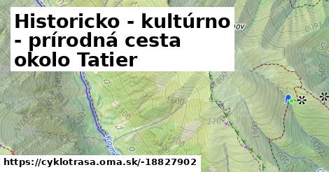 Historicko - kultúrno - prírodná cesta okolo Tatier