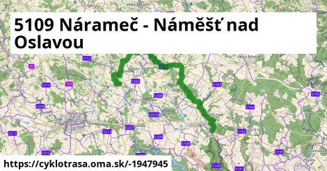 5109 Nárameč - Náměšť nad Oslavou