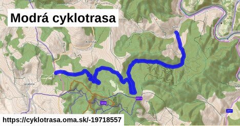 Modrá cyklotrasa