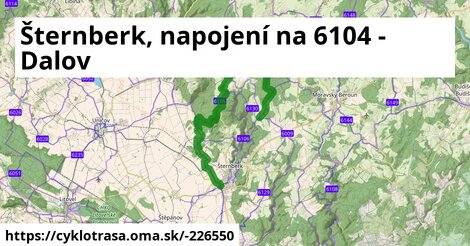 Šternberk, napojení na 6104 - Dalov