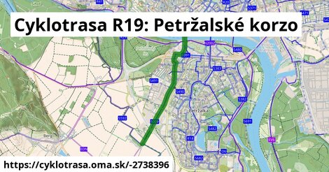 Cyklotrasa R19: Petržalské korzo