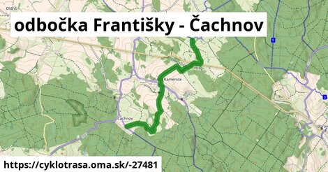 odbočka Františky - Čachnov