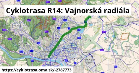 Cyklotrasa R14: Vajnorská radiála