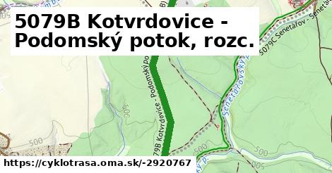 5079B Kotvrdovice - Podomský potok, rozc.