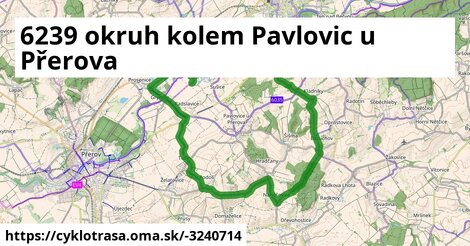 6239 okruh kolem Pavlovic u Přerova