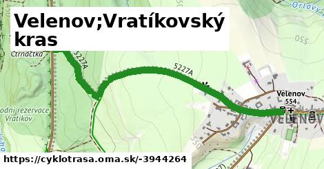Velenov;Vratíkovský kras