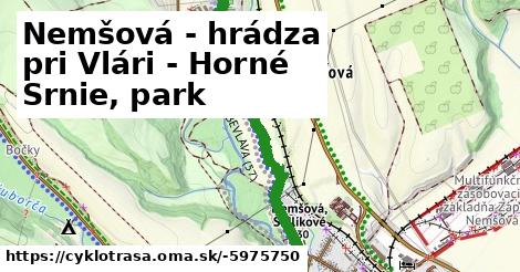 Nemšová - hrádza pri Vlári - Horné Srnie, park