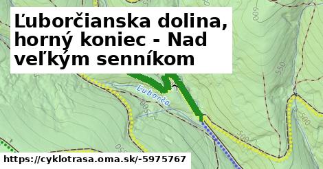 Ľuborčianska dolina, horný koniec - Nad veľkým senníkom