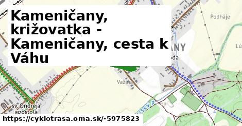 Kameničany, križovatka - Kameničany, cesta k Váhu