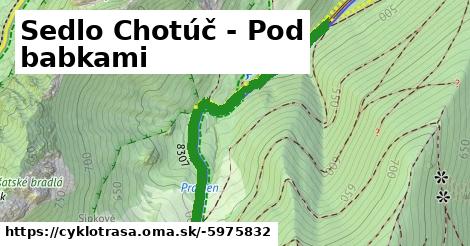 Sedlo Chotúč - Pod babkami