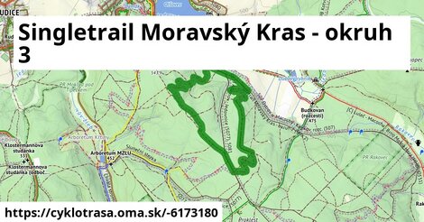 Singletrail Moravský Kras - okruh 3