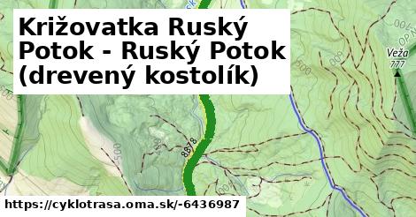 Križovatka Ruský Potok - Ruský Potok (drevený kostolík)