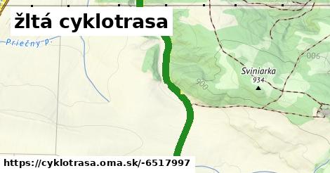 žltá cyklotrasa