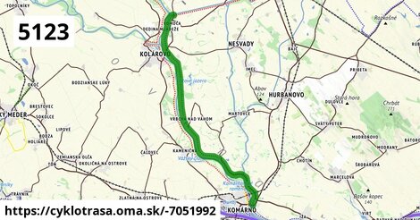 Komárno (Eurovelo 6) - Komoča (Ponitrianska CM)