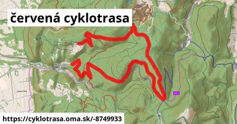 červená cyklotrasa