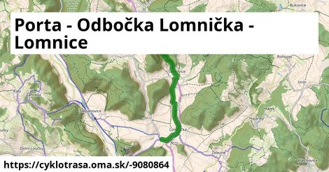 Porta - Odbočka Lomnička - Lomnice