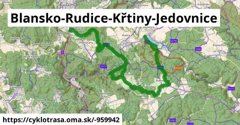 Blansko-Rudice-Křtiny-Jedovnice