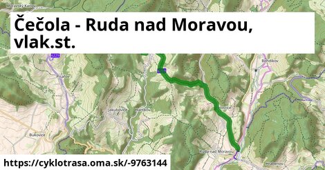 Čečola - Ruda nad Moravou, vlak.st.