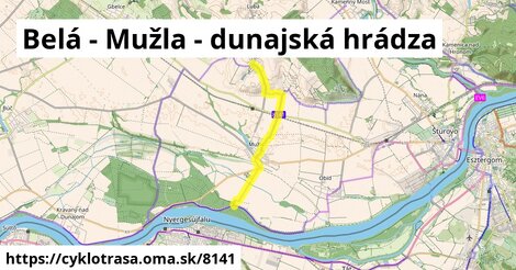 Belá - Mužla - dunajská hrádza