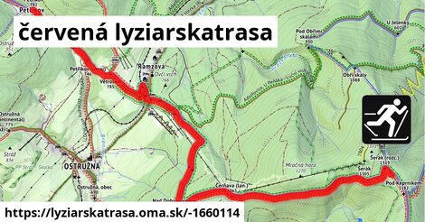 červená lyziarskatrasa