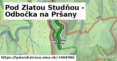 Pod Zlatou Studňou - Odbočka na Pršany