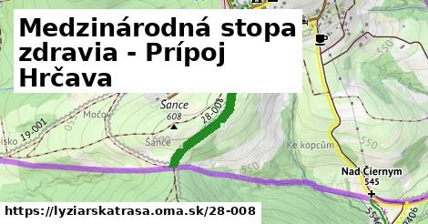 Medzinárodná stopa zdravia - Prípoj Hrčava