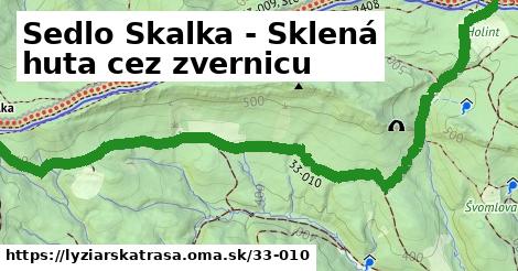 Sedlo Skalka - Sklená huta cez zvernicu