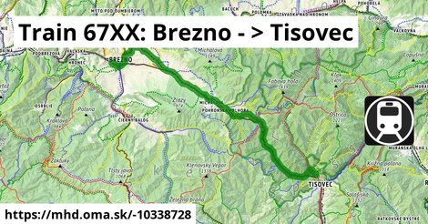 Train 67XX: Brezno - >  Tisovec