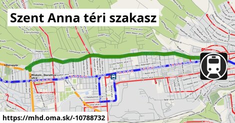 Szent Anna téri szakasz