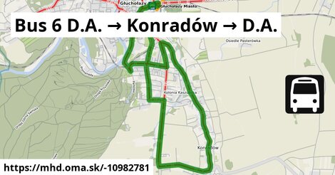 Bus 6 D.A. → Konradów → D.A.