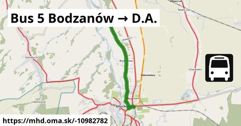 Bus 5 Bodzanów → D.A.